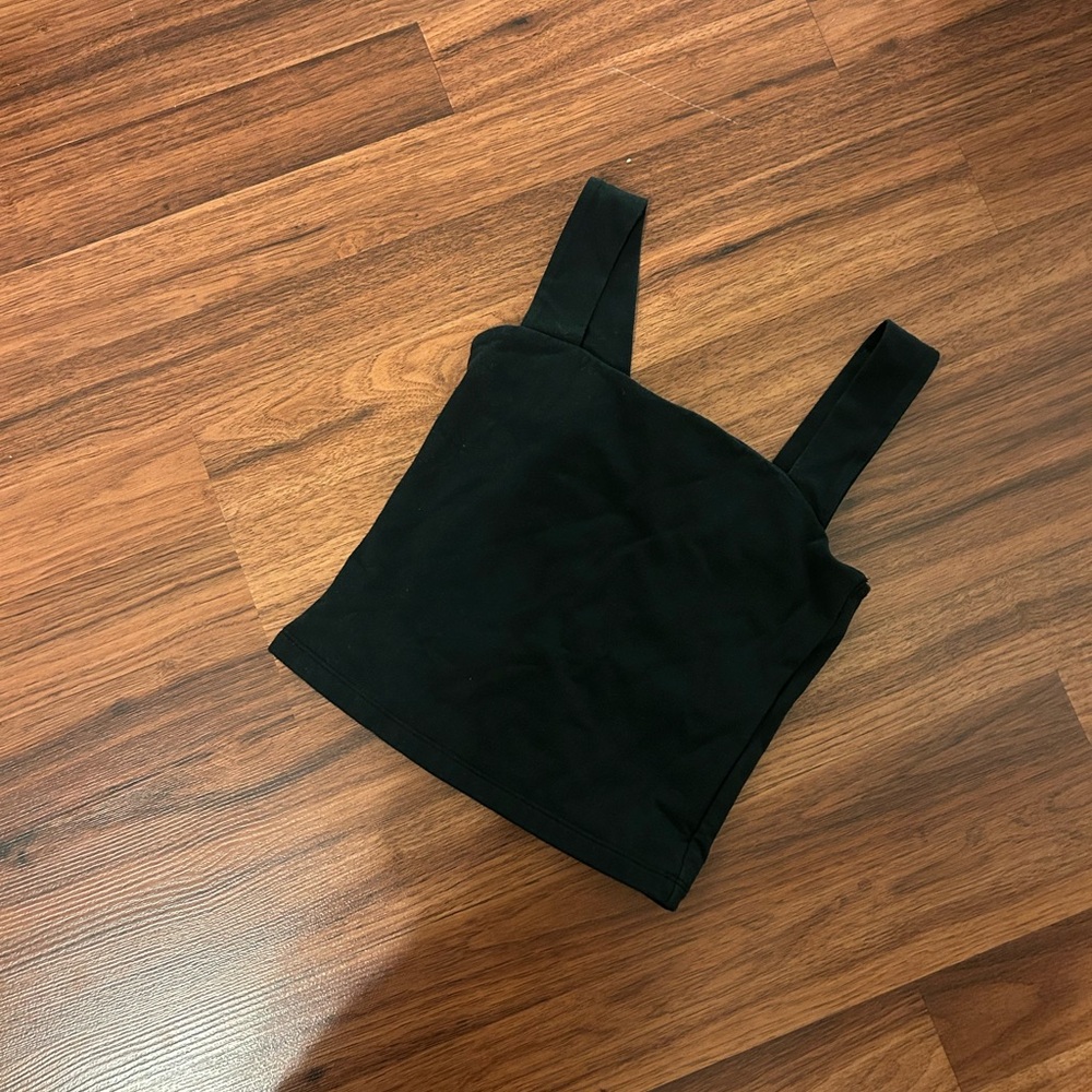Abercrombie & Fitch Black Crop Fitted Tank Top